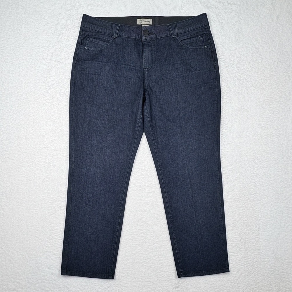 Democracy Ab"solution" Straight Leg Jeans Womens 22W Blue Classic Dark Wash